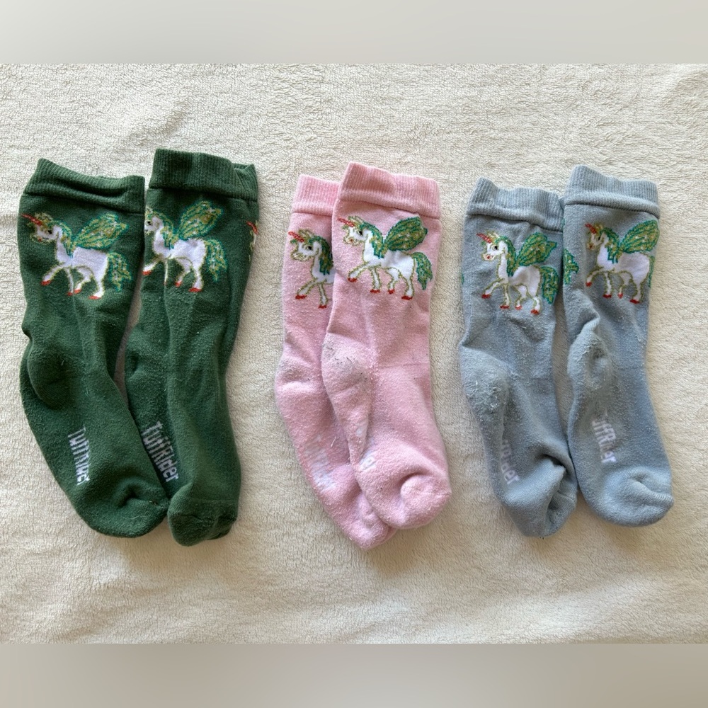 Tuffrider Unicorn Kids Socks (3 Pairs Total) Standard Size